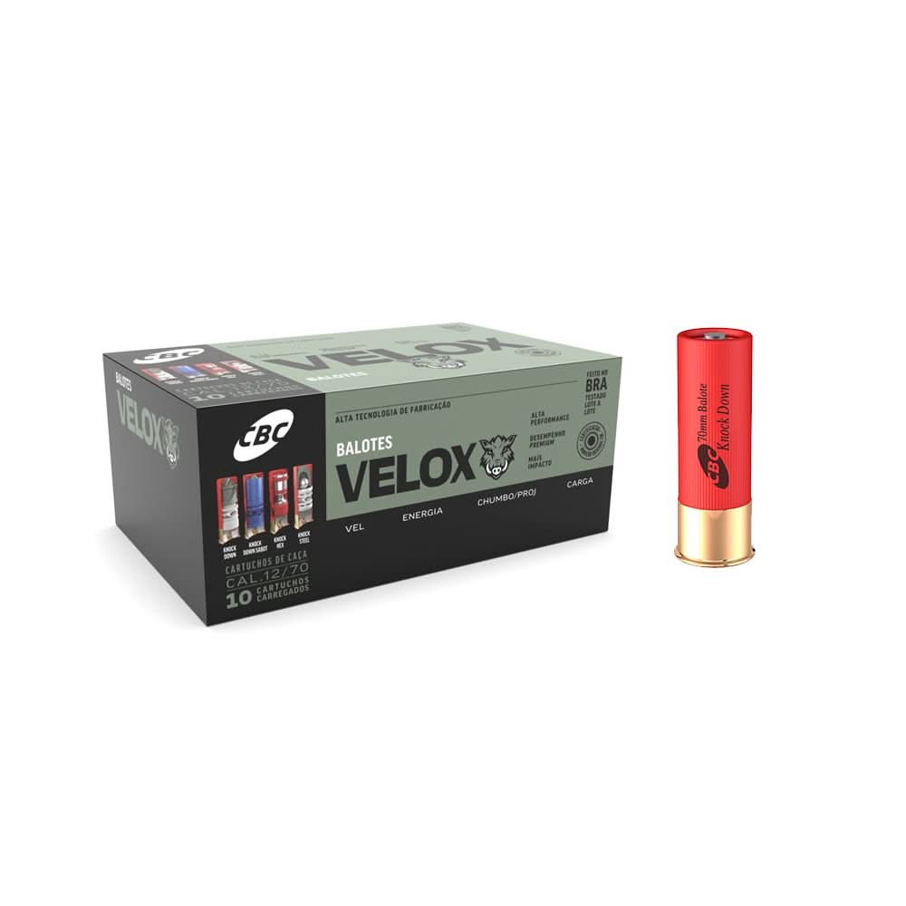 Cartucho CBC 12GA Knock Down Sabot (10un)